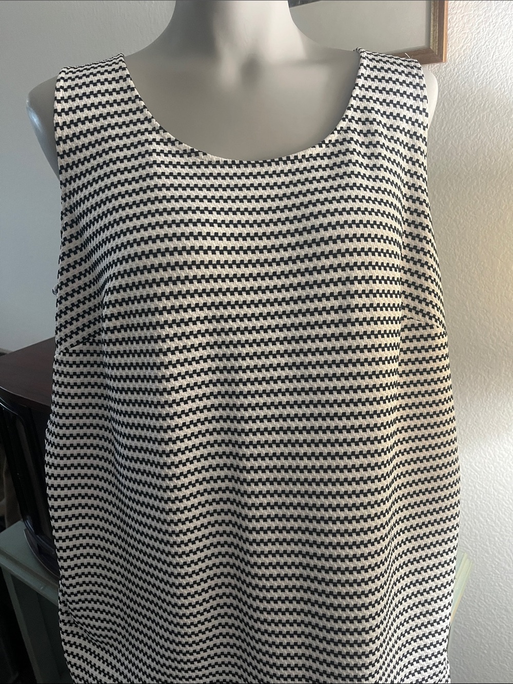 Eloquii Asymmetrical Black and White Dress